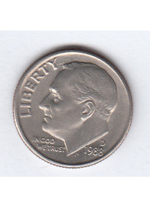 1988 - 10 Cents (Dime) Rame-nickel Dollaro Stati Uniti Roosevelt  Dime FDC